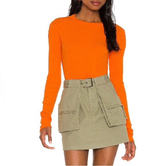 Cotton Citizen Tops - Cotton Citizen The Verona Crop Shirt Orange Size Small